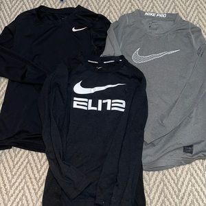 3 boys Nike Dri-Fit long sleeve shirts